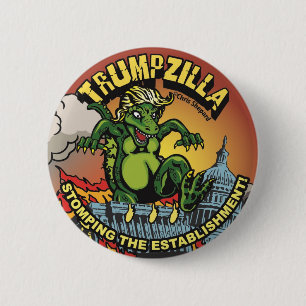 Trumpzilla! Godlizard Political Trump Pin Dinosaur
