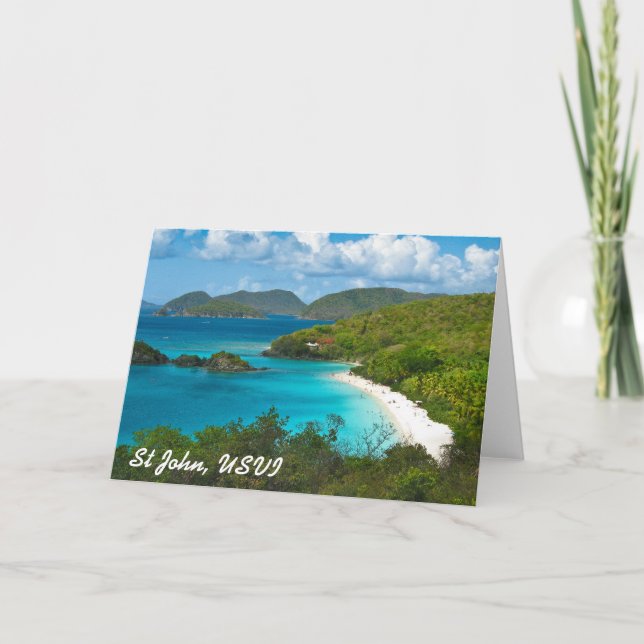 Trunk Bay, St John USVI Card (Front)