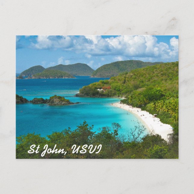 Trunk Bay, St John USVI Postcard (Front)