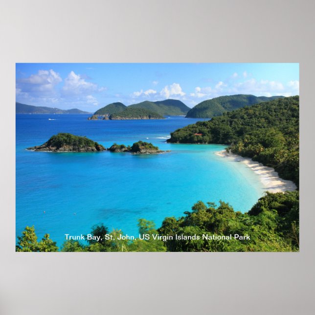 Trunk Bay, St. John, Virgin Islands National Park Poster (Front)
