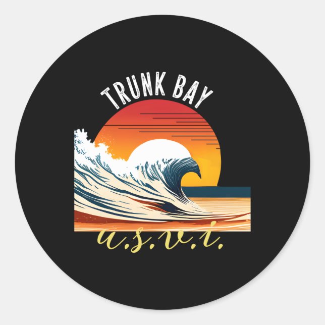 Trunk Bay Trunk Bay Classic Round Sticker (Front)