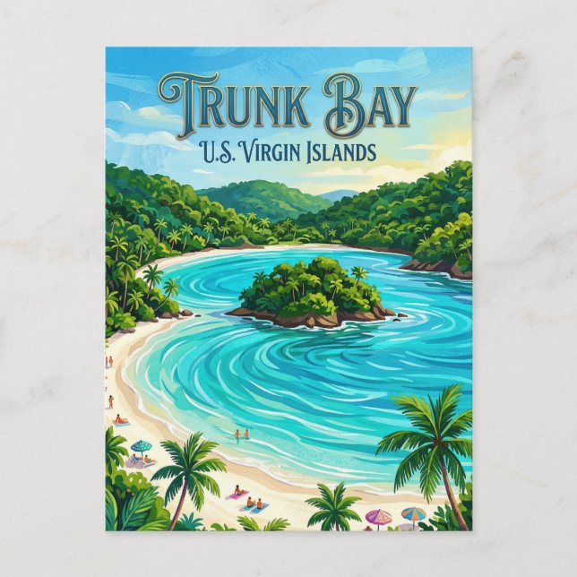 Trunk Bay U.S. Virgin Islands Postcard (Front)