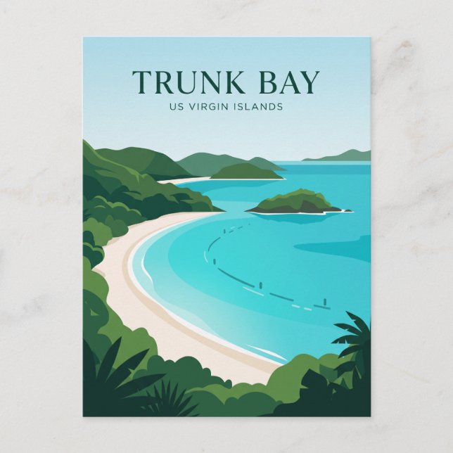 Trunk Bay US Virgin Islands Postcard (Front)