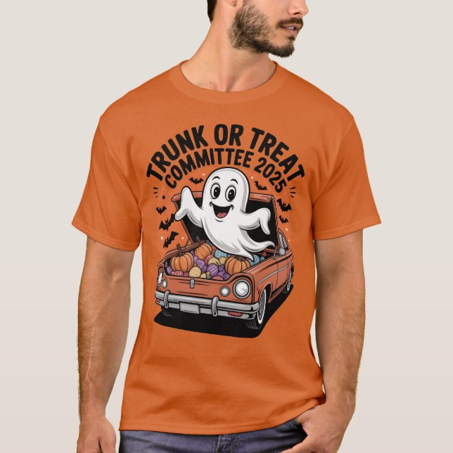 Trunk or Treat Committee 2025 Halloween T-Shirt (Front)