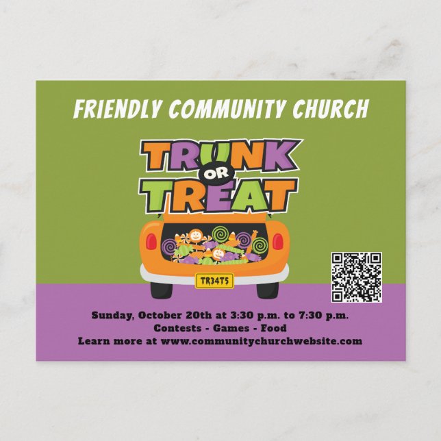 Trunk or Treat Event Postcard (Front)