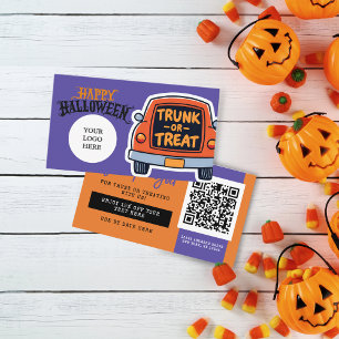 Trunk or Treat Halloween Coupon Business Card