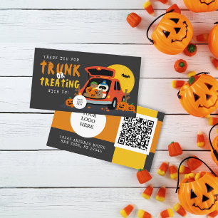 Trunk or Treat Halloween Ghoulish Pumpkin  Business Card