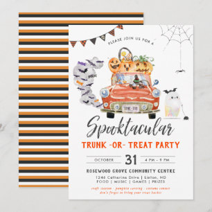 Trunk Or Treat Halloween Party Invitation