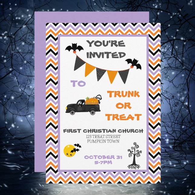 Trunk or Treat Halloween Party Invitation (Creator Uploaded)
