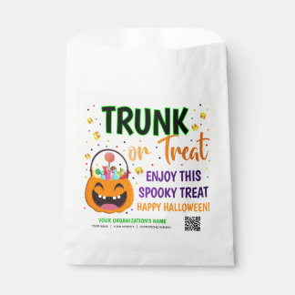 Trunk or Treat Halloween QR Code Treat Favour Bags