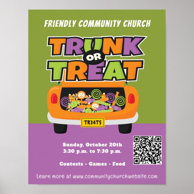 Trunk or Treat School Community Poster (Front)