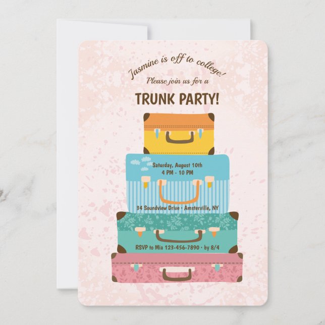 Trunk Party (Female) Invitation (Front)