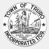 Truro Cape Cod Massachetts Town Seal Round Sticker