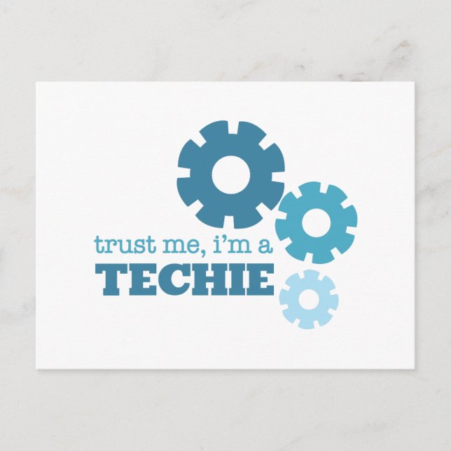Trust A Techie Postcard (Front)