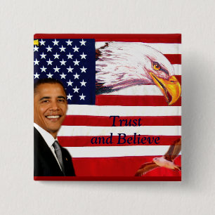 Trust and Believe_Button 15 Cm Square Badge