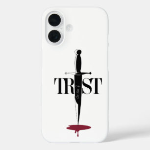Trust Cuts Deep: Minimalist Dagger Art iPhone 16 Case