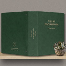 Trust Documents Client Name Logo Green Leather 
