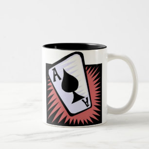 TRUST EVERYBODY, BUT CUT THE CARDS Two-Tone COFFEE MUG