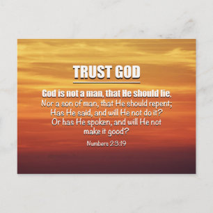 TRUST GOD Christian Encouragement Postcard