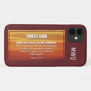 TRUST GOD   Numbers 23:19 Christian Scripture Case-Mate iPhone Case