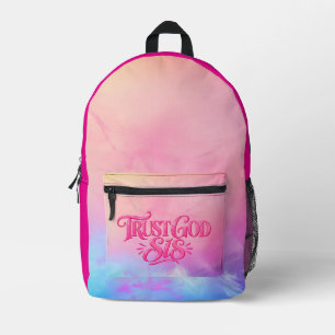 Trust God Sis Printed Backpack