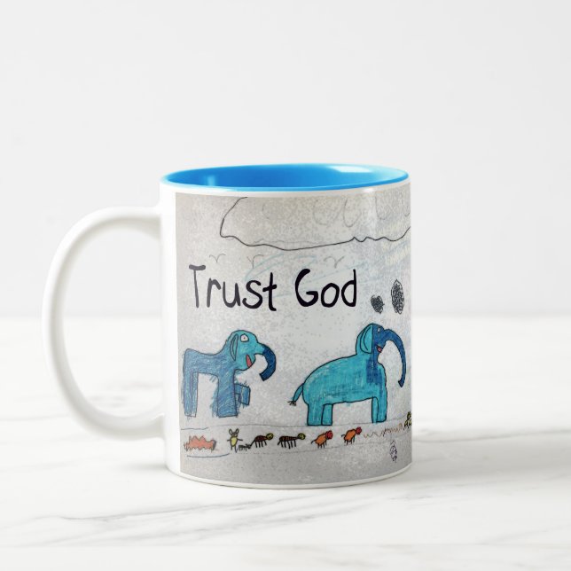 Trust God Two-Tone Coffee Mug (Left)