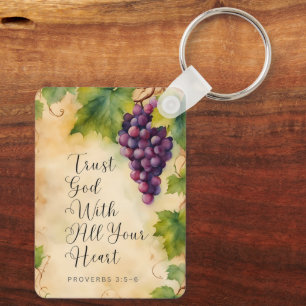 Trust God With All Your Heart Proverbs 3:5-6 Key Ring