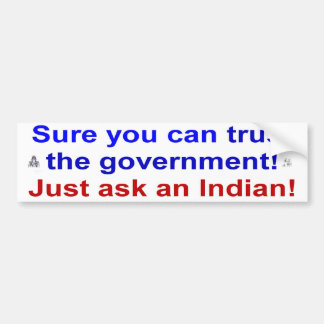 trust goverment bumper sticker