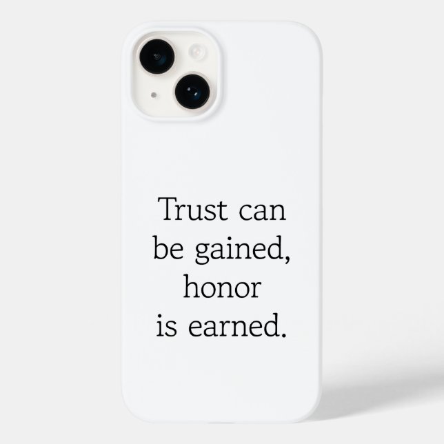Trust & Honour iPhone Case (Back)