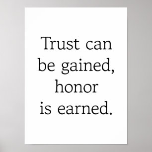 Trust & Honour Poster