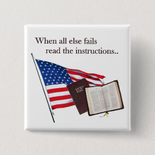 Trust in God 15 Cm Square Badge
