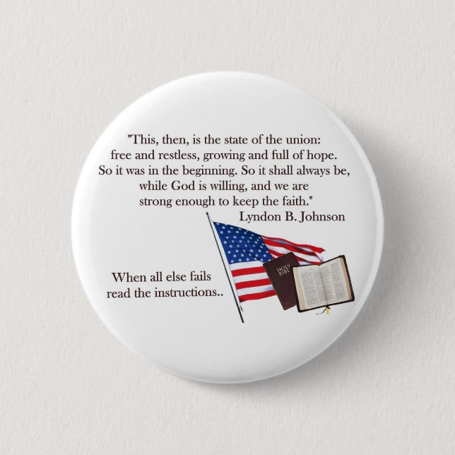 Trust in God 6 Cm Round Badge (Front)
