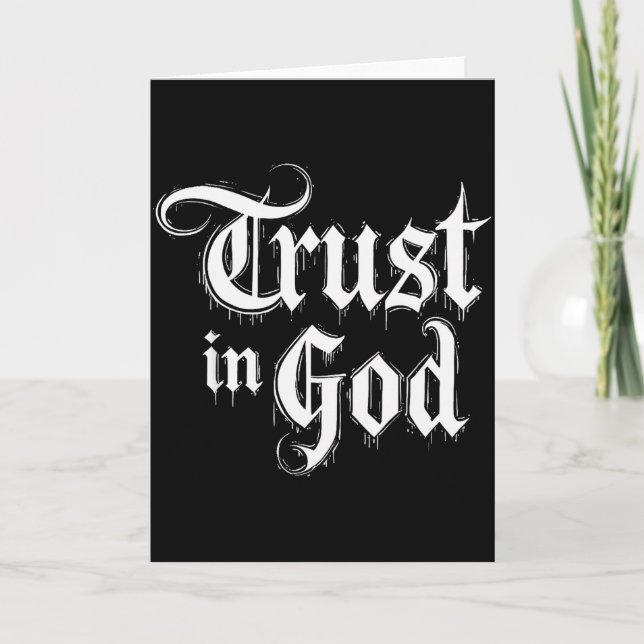 Trust In God  Card (Front)