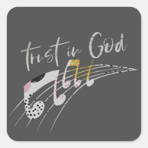 Trust in God Christian  Square Sticker