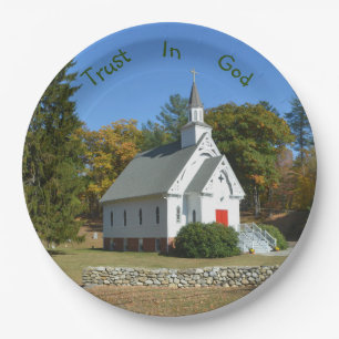 Trust In God Church Paper Plate