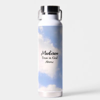 Trust in God Inspirational Custom Name Blue Sky