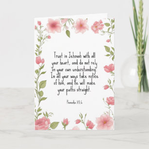 Trust in Jehovah with all your heart JW Greeting Card