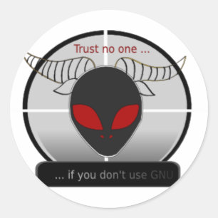 Trust in one. classic round sticker