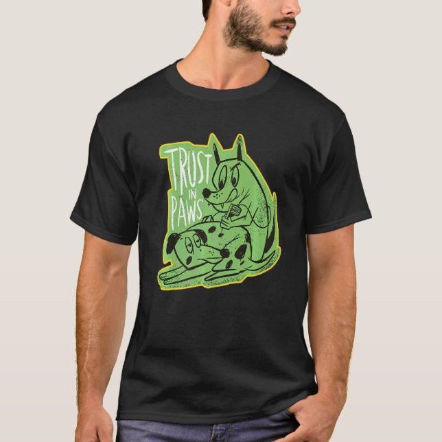 Trust In Paws Tattoo Dogs Dog Owner Inking Pet Dog T-Shirt (Front)