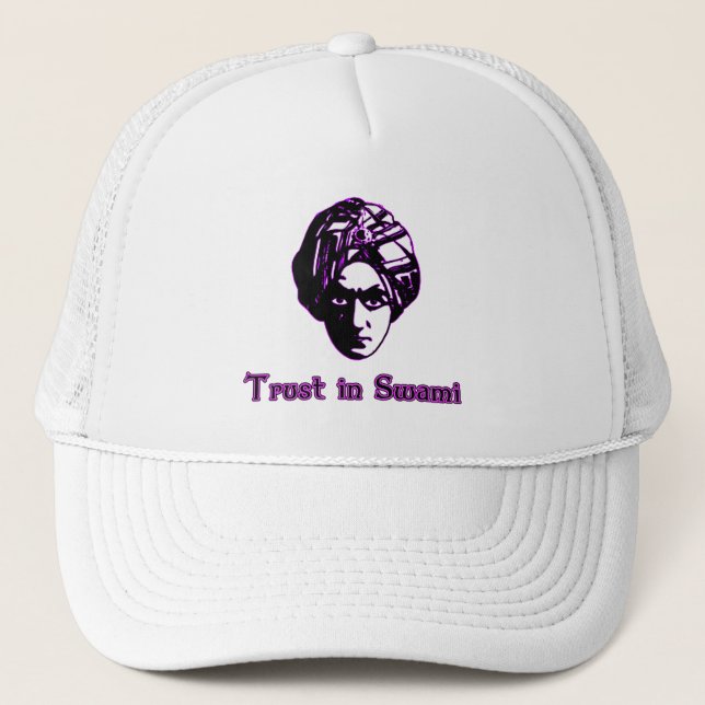 Trust in Swami T-shirts, Hoodies, Travel Mugs Trucker Hat (Front)