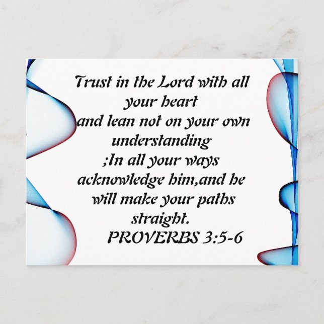 Trust in the lord Abstract colourful postcard (Front)