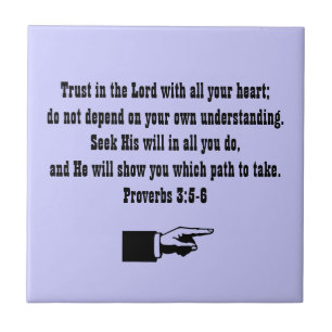 Trust in the Lord-Bible Quote/Lavender Tile