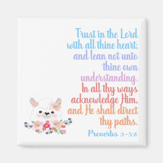 Trust in the Lord Bible Verse Magnet (Front)