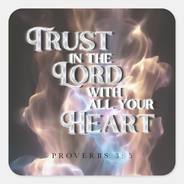 Trust In The LORD Christian Bible Verse Stickers (Front)