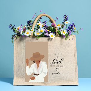 Trust in the Lord Christian Woman Large Tote Bag