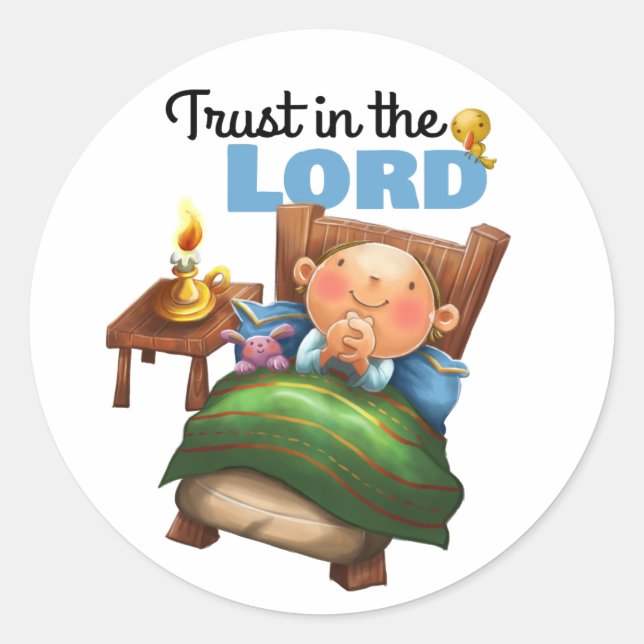 Trust in the Lord comfort kid sticker page (Front)