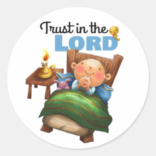 Trust in the Lord comfort kid sticker page