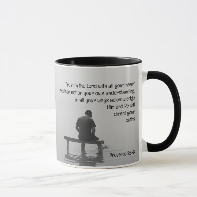 Trust In the Lord Comforting Uplifting Bible Verse Mug (Right)