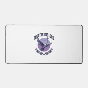 Trust in the Lord Dove Christian T-Shirt Design_1 Desk Mat