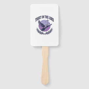 Trust in the Lord Dove Christian T-Shirt Design_1 Hand Fan
